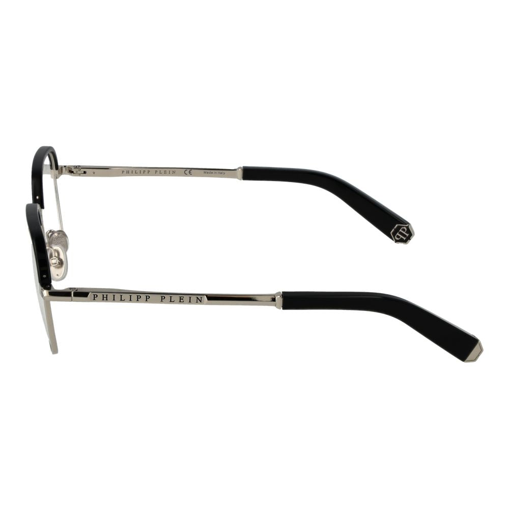 Eyeglasses Frames by Philipp Plein for men in and black showcases an refined full-frame frame design featuring a sophisticated black coloured frame for an refined and refined aesthetic.