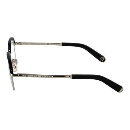 Eyeglasses Frames by Philipp Plein for men in and black showcases an refined full-frame frame design featuring a sophisticated black coloured frame for an refined and refined aesthetic.