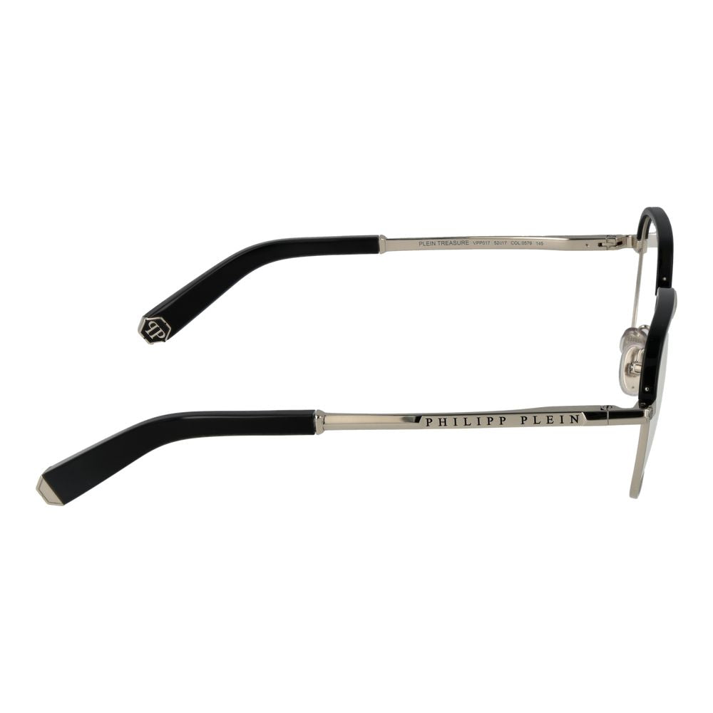 Eyeglasses Frames by Philipp Plein for men in black features an refined silhouette, showcasing a sophisticated black coloured frame and refined full-frame frame design for a refined look.