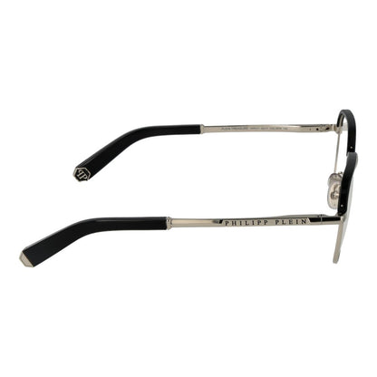 Eyeglasses Frames by Philipp Plein for men in black features an refined silhouette, showcasing a sophisticated black coloured frame and refined full-frame frame design for a refined look.