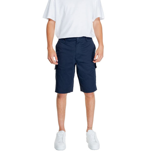 Armani Exchange Men's Stretch Cotton Bermuda Shorts - Blue