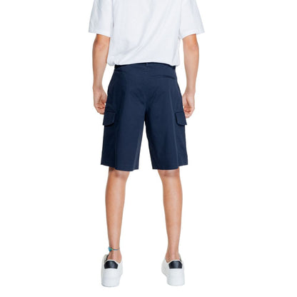 Armani Exchange Men's Stretch Cotton Bermuda Shorts - Blue