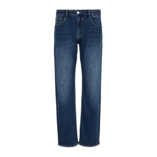 Armani Exchange Blue Wash Cotton Jeans