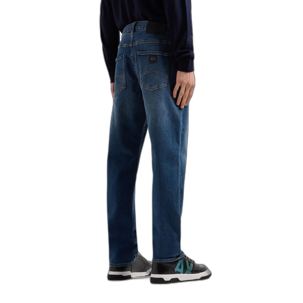 Armani Exchange Blue Wash Cotton Jeans