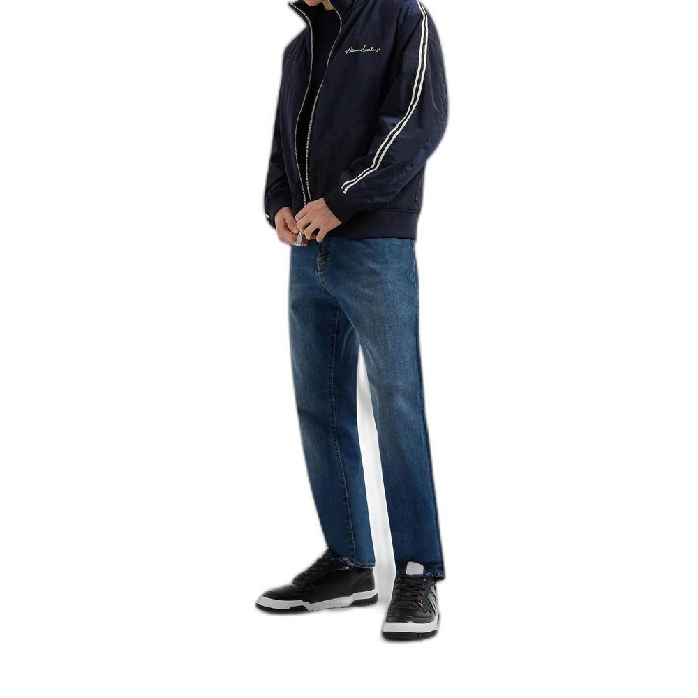 Armani Exchange Blue Wash Cotton Jeans