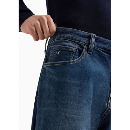 Armani Exchange Blue Wash Cotton Jeans