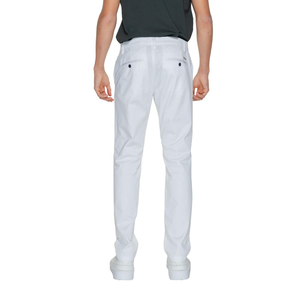 Armani Exchange White Cotton Chino Pants