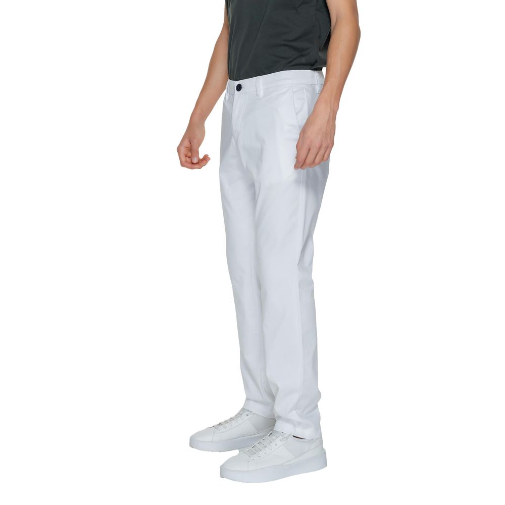 Armani Exchange White Cotton Chino Pants