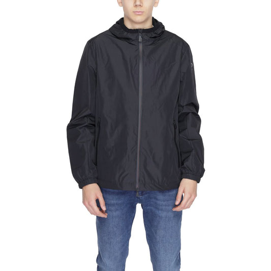 Jacket by Suns for men in polyester black features an utilitarian silhouette with a refined , showcasing sophisticated for an utilitarian aesthetic.