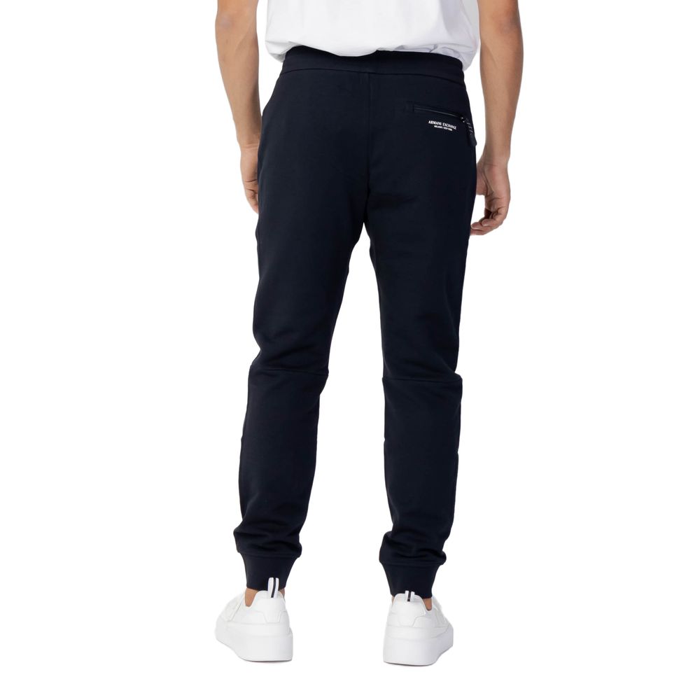 Activewear Jogger Pants by Armani Exchange for men in stretch cotton blue features an ergonomic and with a ergonomic long, showcasing innovative for a ergonomic look.