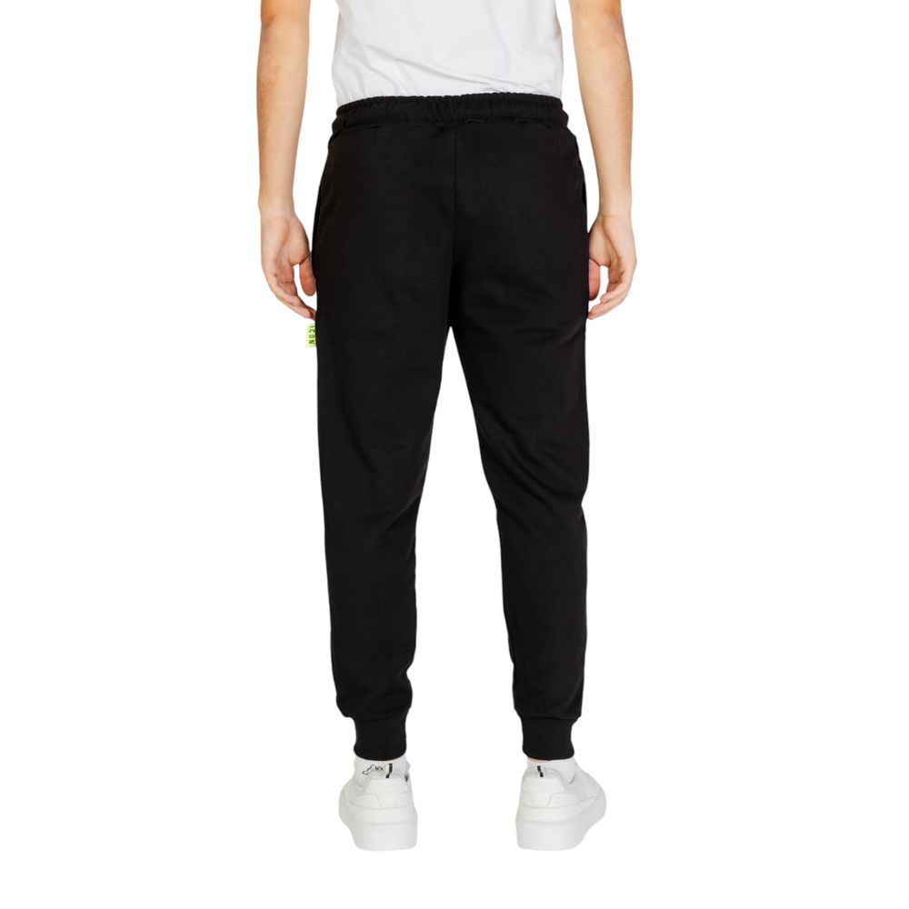 Pants by Icon for men in cotton polyester black features a enduring silhouette, showcasing a enduring and long with a for a premium, tailored aesthetic.