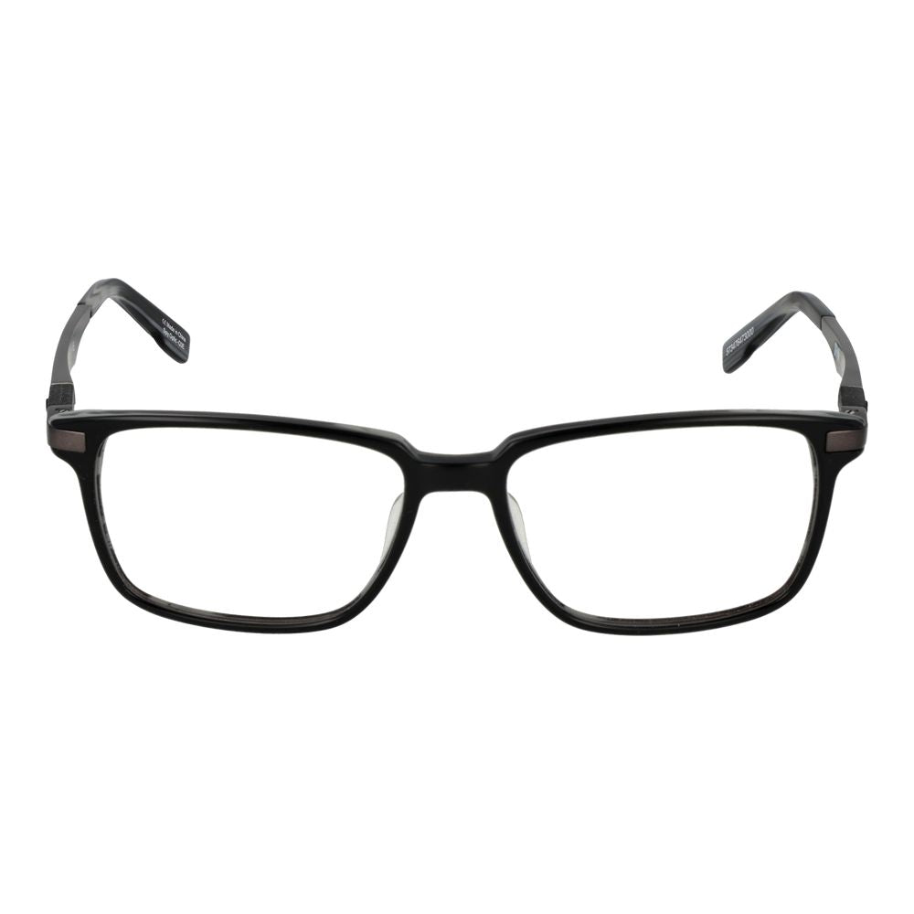 Eyeglasses Frames by Spy for men in black showcases a reflective silhouette, artfully incorporating a sophisticated black coloured frame with a distinct full-frame frame design.