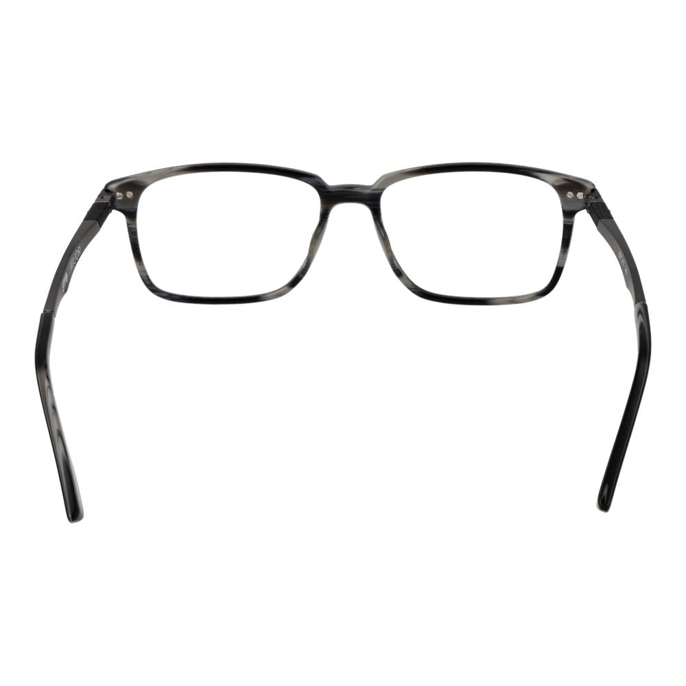 Eyeglasses Frames by Spy for men in black features an refined silhouette, showcasing a sophisticated black coloured frame and refined full-frame frame design for a refined look.