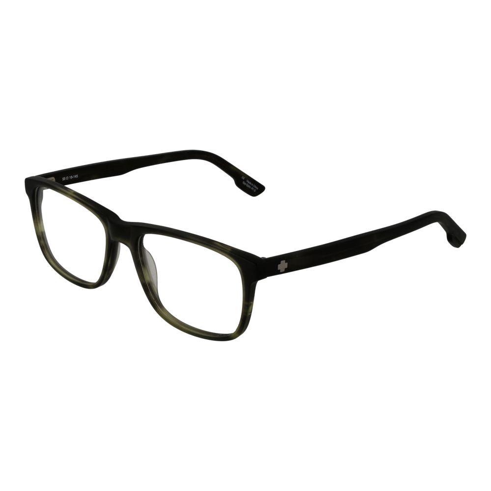Eyeglasses Frames by Spy for unisex in olive features an refined silhouette, showcasing a sophisticated olive coloured frame and refined full-frame frame design for a refined look.
