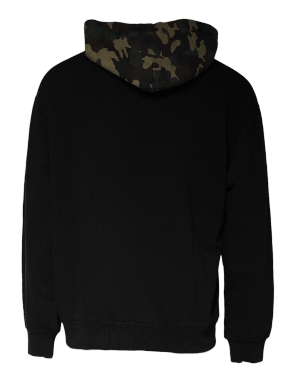 Dolce & Gabbana Men's Nylon Cotton Polyester Sweatshirt Hoodie - Black Camouflage