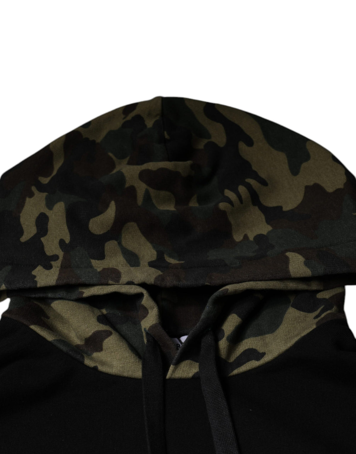 Dolce & Gabbana Men's Nylon Cotton Polyester Sweatshirt Hoodie - Black Camouflage