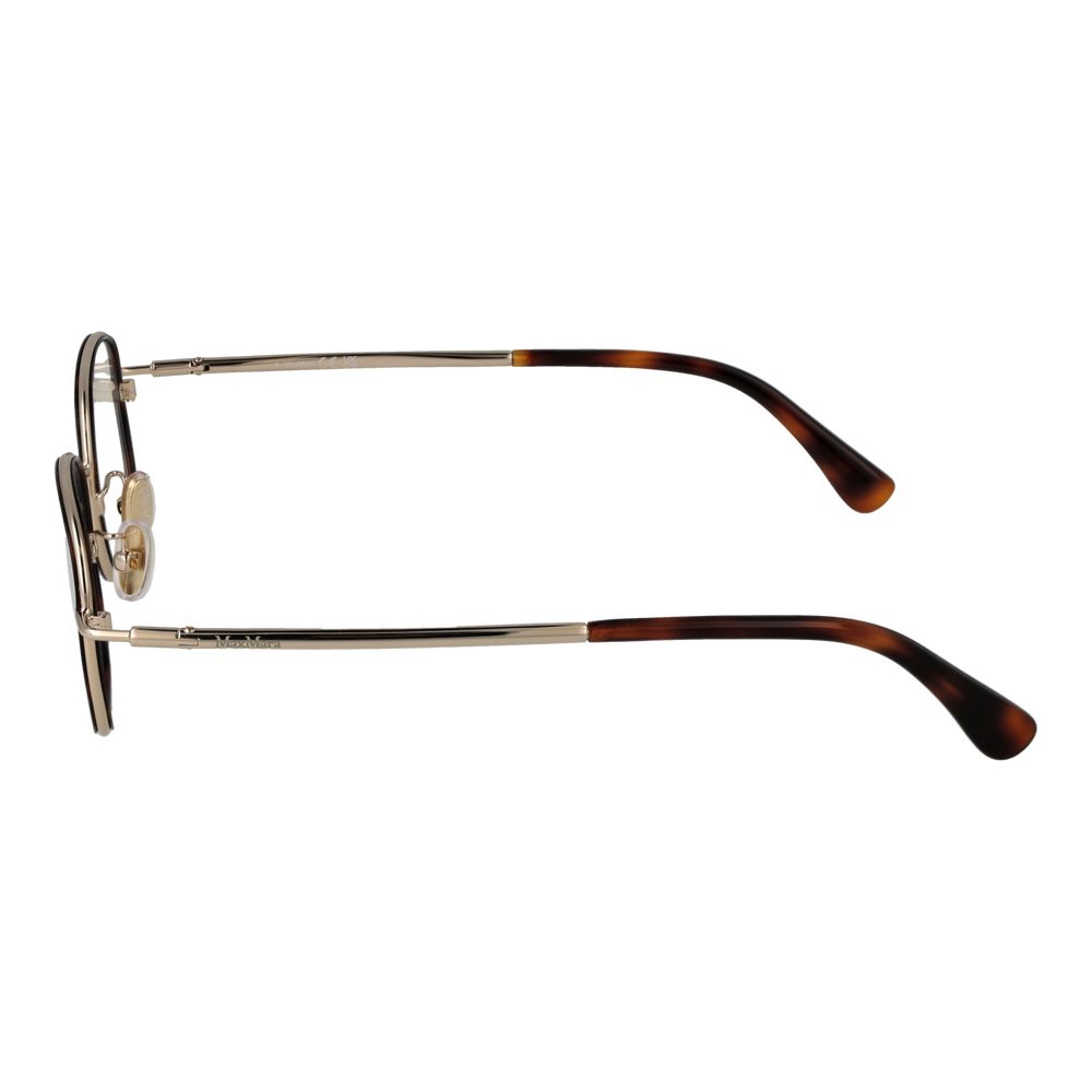 Eyeglasses Frames by Max Mara for women in brown features an refined silhouette, showcasing a sophisticated brown coloured frame and refined full-frame frame design for a refined look.
