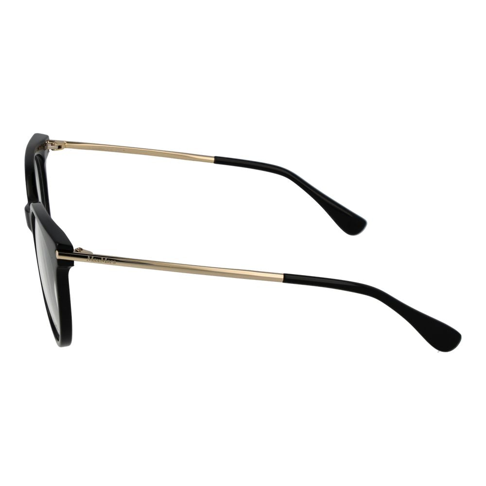 Eyeglasses Frames by Max Mara for women in black showcases a refined full-frame frame design with a refined black coloured frame finish for a refined and sophisticated look.