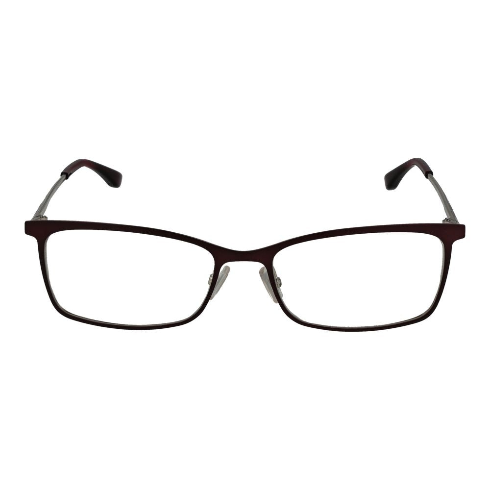 Eyeglasses Frames by Hugo Boss for women in and burgundy showcases a refined silhouette, detailed with a burgundy coloured frame finish and a sophisticated full-frame frame design.