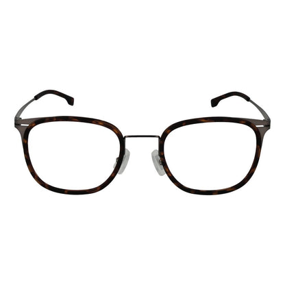 Eyeglasses Frames by Hugo Boss for men in brown features an refined silhouette, showcasing a sophisticated brown coloured frame and refined full-frame frame design for a refined look.