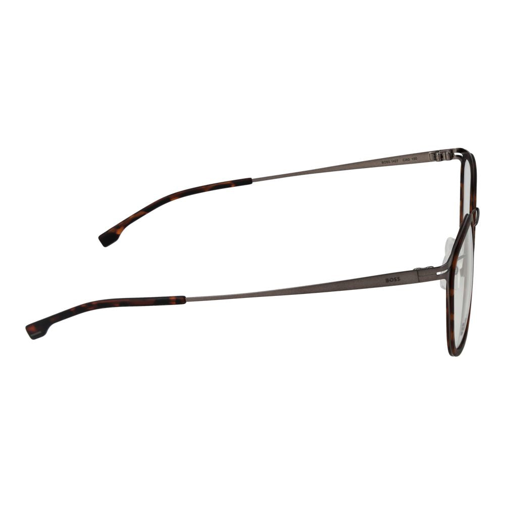 Eyeglasses Frames by Hugo Boss for men in and brown showcases an refined full-frame frame design featuring a sophisticated brown coloured frame for an refined and refined aesthetic.