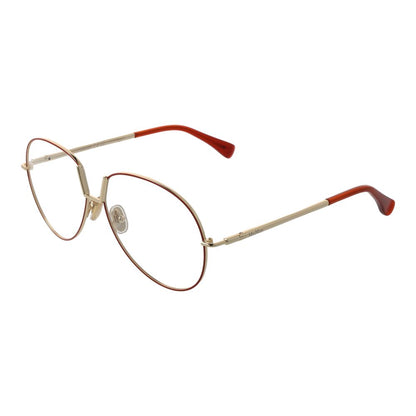 Eyeglasses Frames by Max Mara for women in and orange showcases an refined full-frame frame design featuring a sophisticated orange coloured frame for an refined and refined aesthetic.