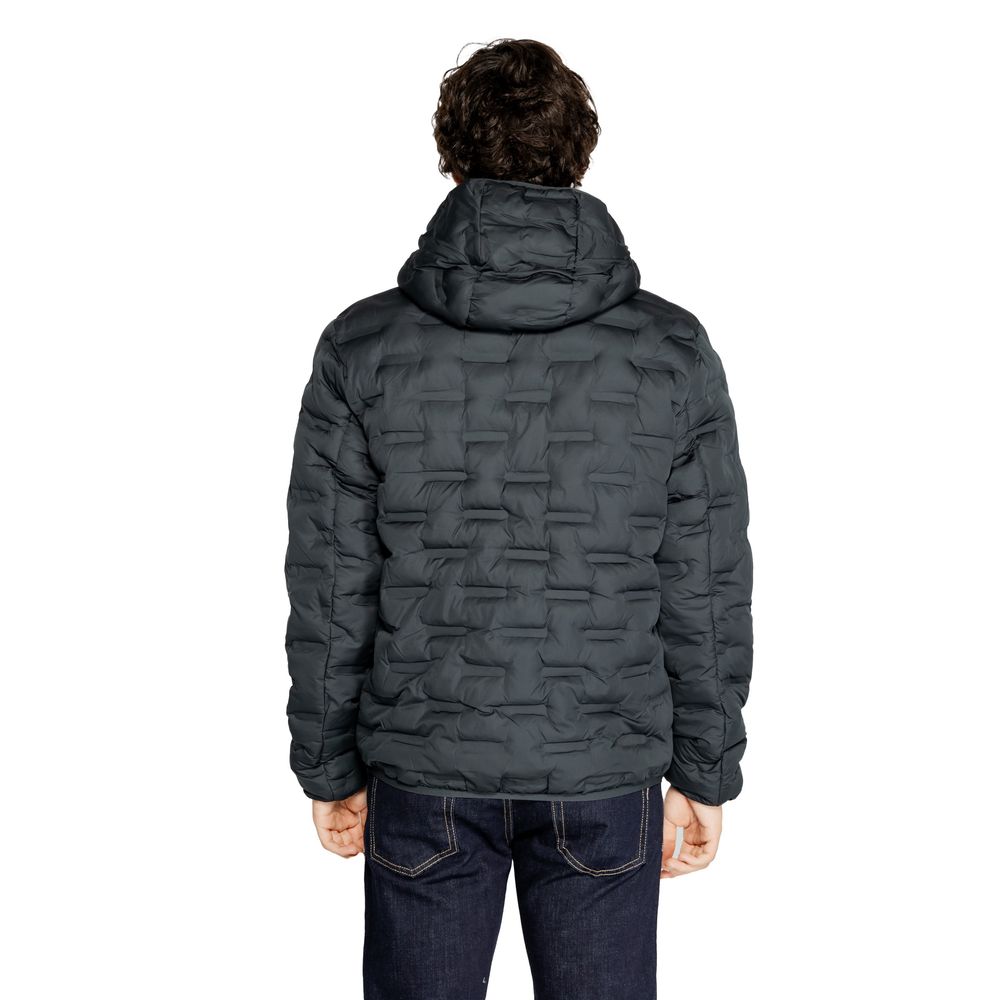 Jacket by Replay for men in polyester blue features an utilitarian silhouette with a refined , showcasing sophisticated for an utilitarian aesthetic.