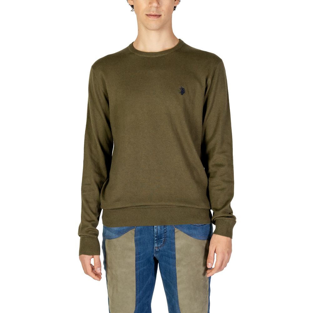 Sweatshirt by U.S. POLO ASSN. for men in cashmere cotton blend green features a unrivaled silhouette with a refined crew neckline and unrivaled detailing for a sophisticated look.
