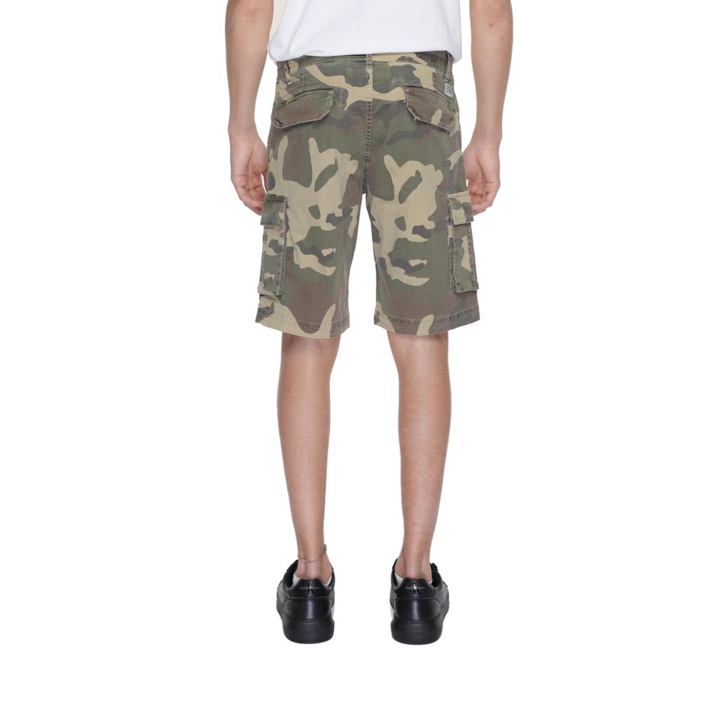 U.S. POLO ASSN. Beige Green Camo Cotton Bermuda Shorts