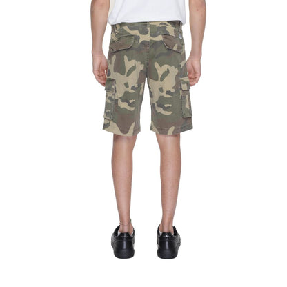 U.S. POLO ASSN. Beige Green Camo Cotton Bermuda Shorts