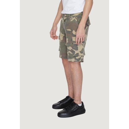 U.S. POLO ASSN. Beige Green Camo Cotton Bermuda Shorts