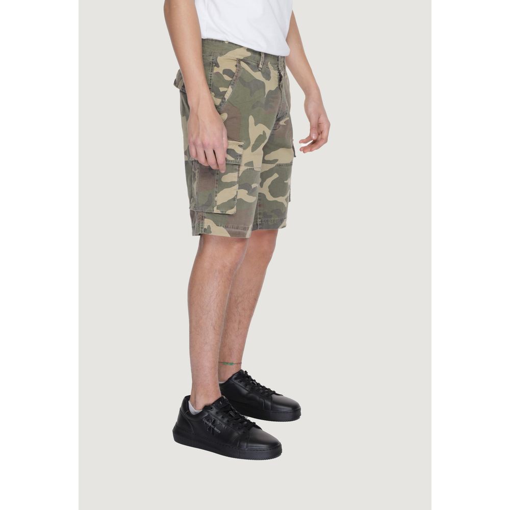 U.S. POLO ASSN. Beige Green Camo Cotton Bermuda Shorts