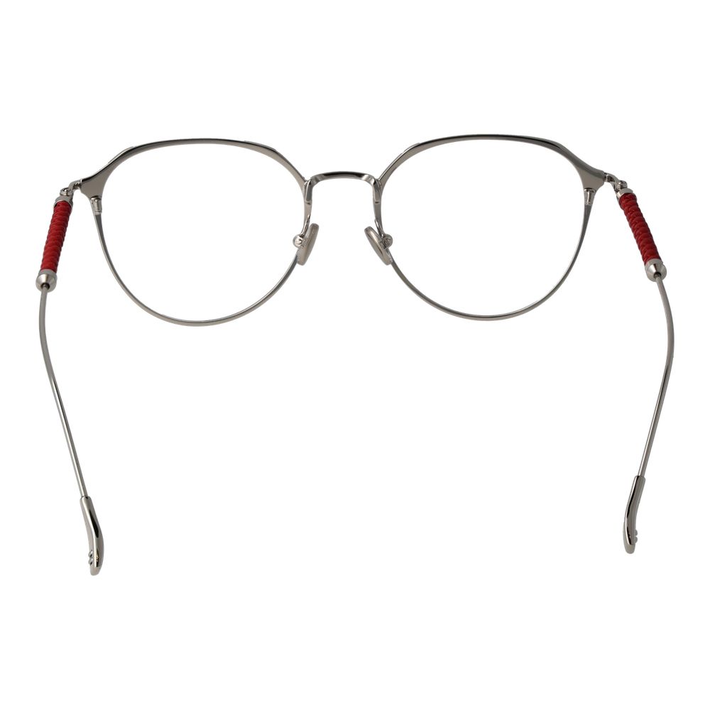 Eyeglasses Frames by Tod's for women in red showcases a reflective silhouette, artfully incorporating a sophisticated red coloured frame with a distinct full-frame frame design.
