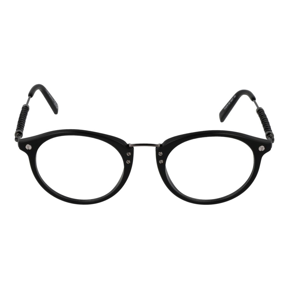 Eyeglasses Frames by Tod's for men in acetate black features a refined silhouette, showcasing a refined black coloured frame and full-frame frame design for a sophisticated, premium look.