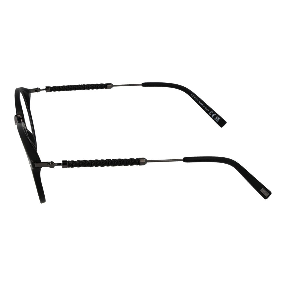 Eyeglasses Frames by Tod's for men in and black showcases a refined silhouette, detailed with a black coloured frame finish and a sophisticated full-frame frame design.