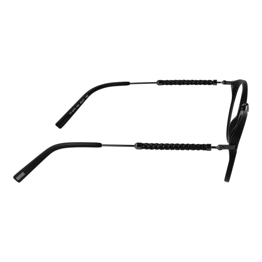 Eyeglasses Frames by Tod's for men in and black showcases an refined full-frame frame design featuring a sophisticated black coloured frame for an refined and refined aesthetic.