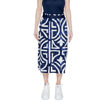 Street One Women's Viscose Skirt - Blue