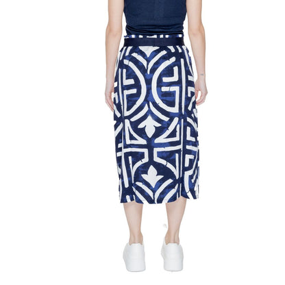 Street One Women's Viscose Skirt - Blue