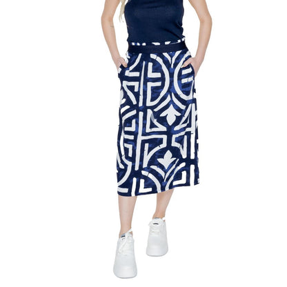 Street One Women's Viscose Skirt - Blue