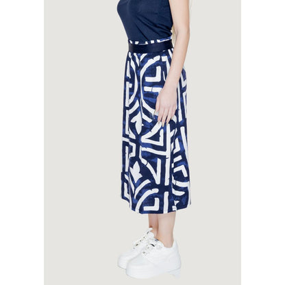 Street One Women's Viscose Skirt - Blue