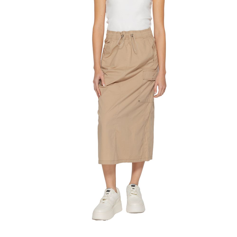 Street One Women's Stretch Cotton Skirt - Beige