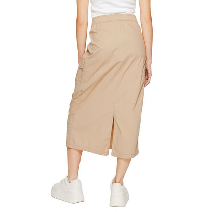 Street One Women's Stretch Cotton Skirt - Beige