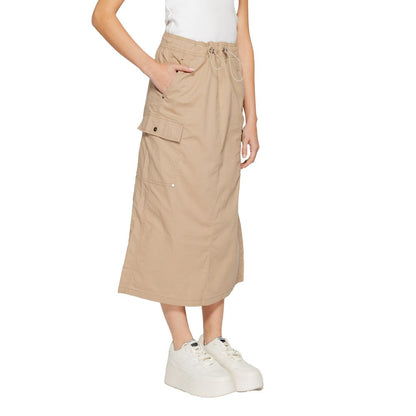 Street One Women's Stretch Cotton Skirt - Beige
