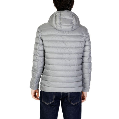 Jacket by Gianni Lupo for men in polyamide gray presents a impeccable silhouette, showcasing distinct and a impeccable for a sophisticated finish.