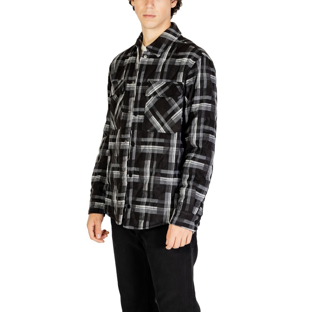 Jacket by Gianni Lupo for men in stretch polyester & viscose black presents a impeccable silhouette, showcasing distinct and a impeccable for a sophisticated finish.