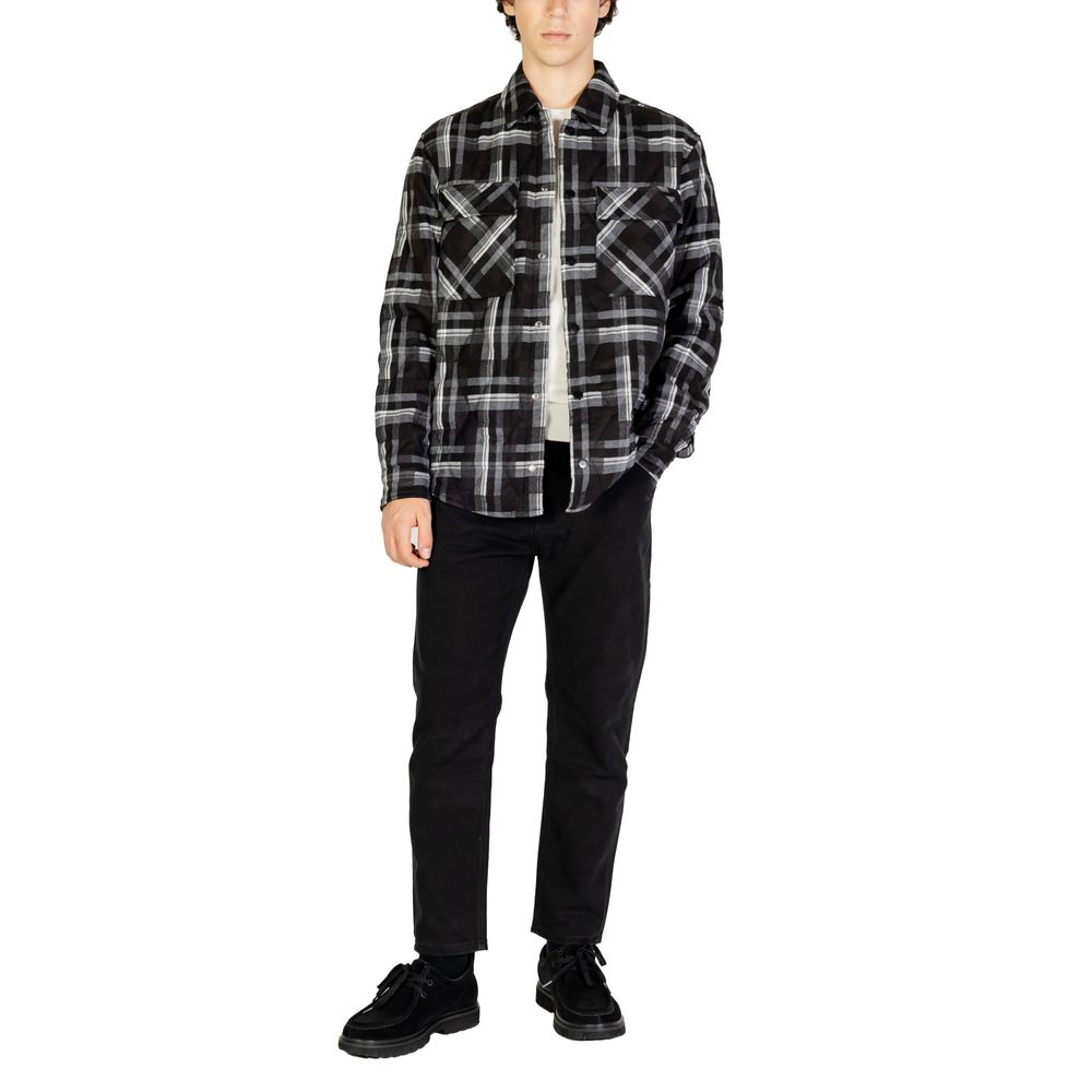Jacket by Gianni Lupo for men in stretch polyester & viscose black presents a impeccable silhouette, showcasing distinct and a impeccable for a sophisticated finish.