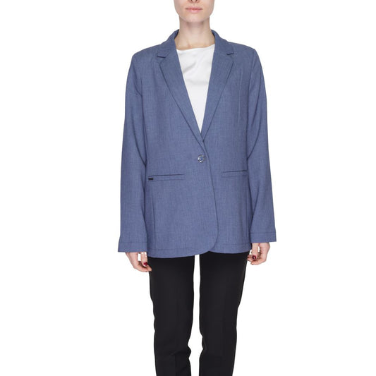 Street One Women's Stretch Viscose Polyester Suit - Blue
