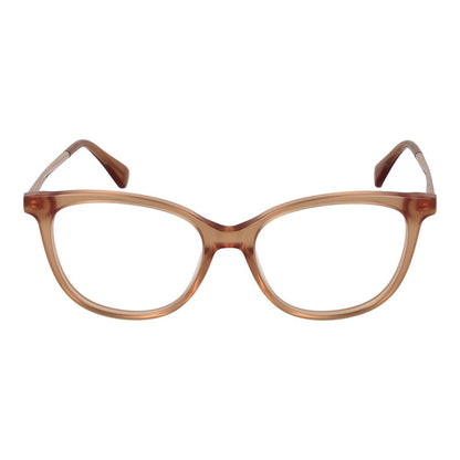 Eyeglasses Frames by Max Mara for women in brown showcases a reflective silhouette, artfully incorporating a sophisticated brown coloured frame with a distinct full-frame frame design.