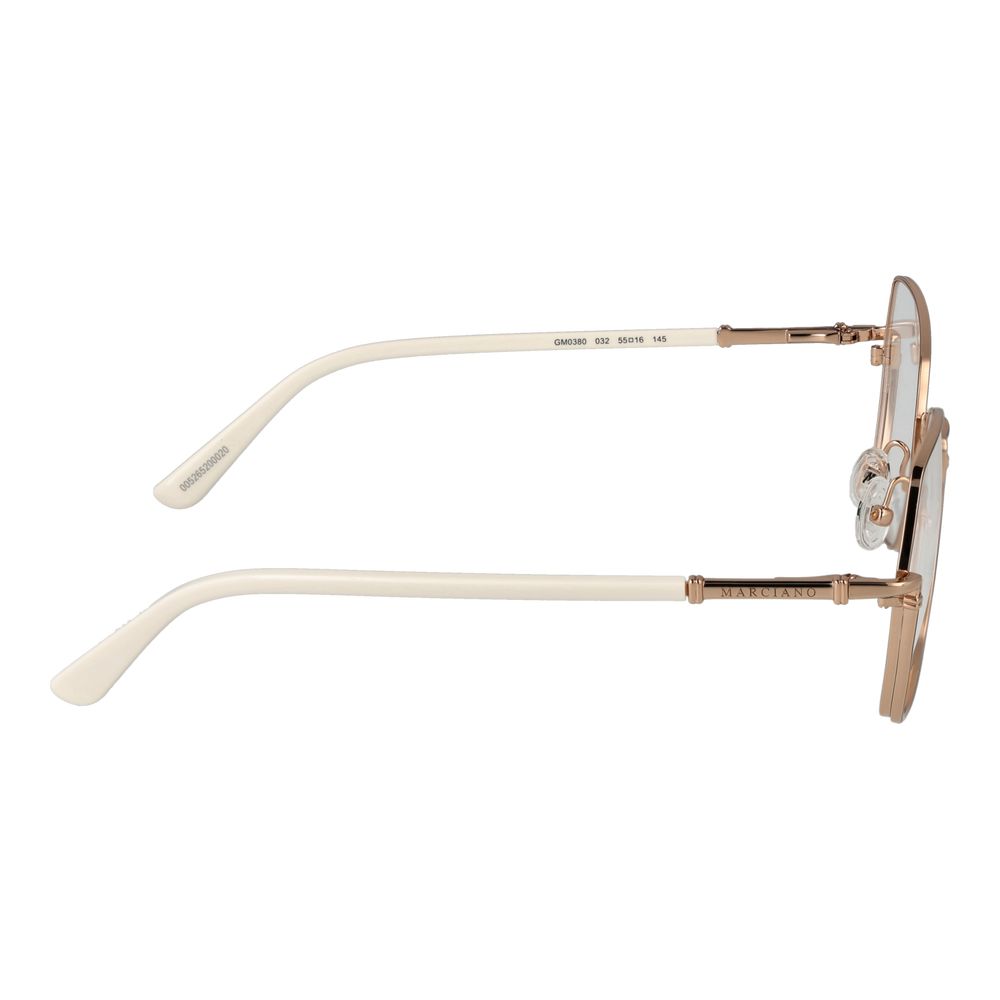 Eyeglasses Frames by Marciano by Guess for women in and rose-gold showcases an refined full-frame frame design featuring a sophisticated rose-gold coloured frame for an refined and refined aesthetic.