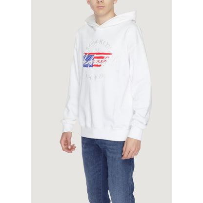 Hooded Sweater by Underclub for men in cotton white features an polished silhouette, showcasing refined and a sophisticated hooded neckline for a truly polished finish.